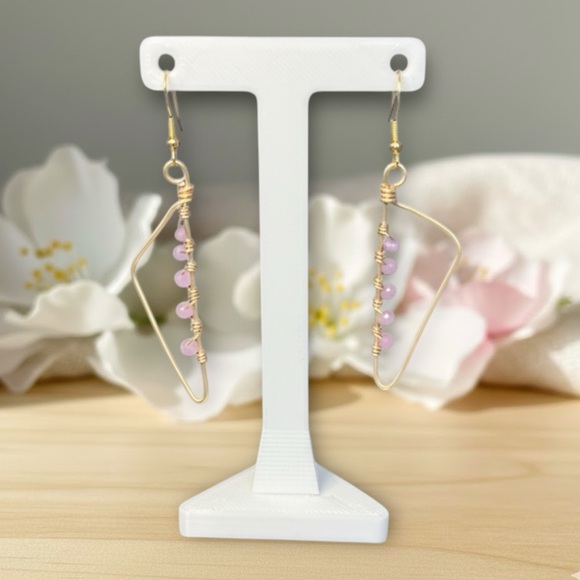 Hand Crafted Jewelry - Handmade Purple Jade Earrings